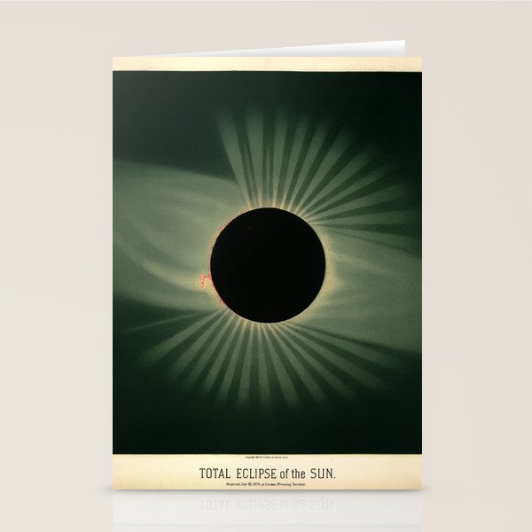 Total solar eclipse by Étienne Léopold Trouvelot (1878) Stationery Card Gallery Image 2