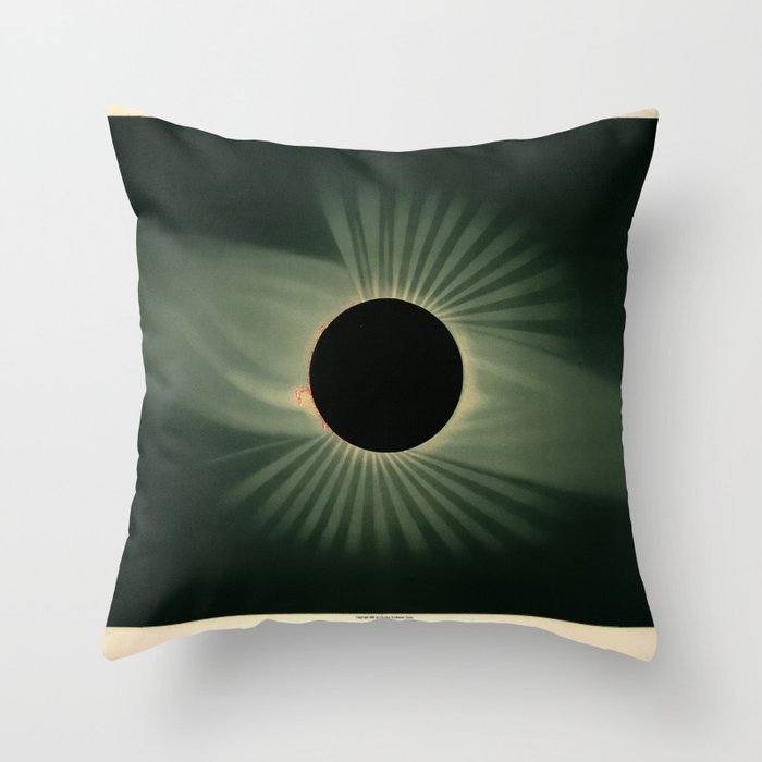 Total solar eclipse by Étienne Léopold Trouvelot (1878) Throw Pillow Gallery Image 6