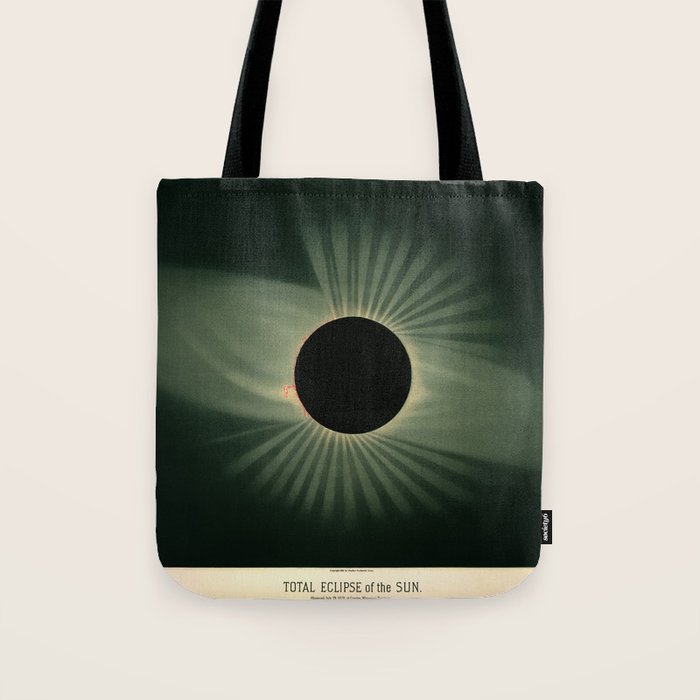 Total solar eclipse by Étienne Léopold Trouvelot (1878) Tote Bag Gallery Image 1