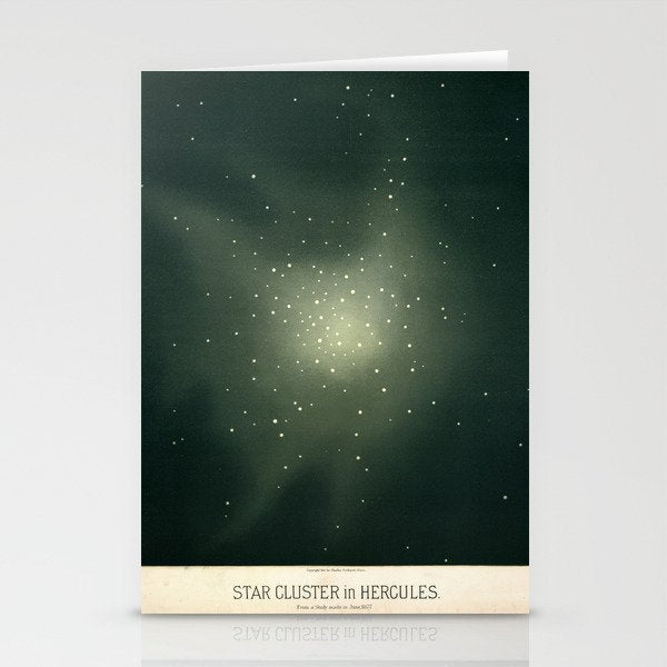 Star clusters in Hercules by Étienne Léopold Trouvelot (1877) Stationery Card Gallery Image 2