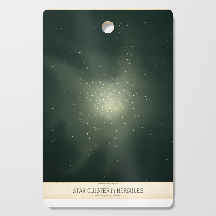 Star clusters in Hercules by Étienne Léopold Trouvelot (1877) Cutting Board Gallery Image 1