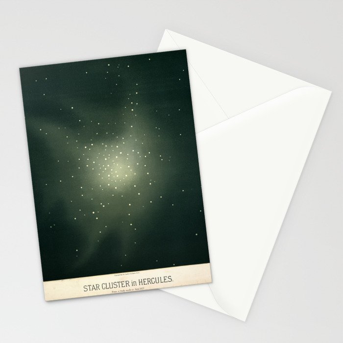 Star clusters in Hercules by Étienne Léopold Trouvelot (1877) Stationery Card Gallery Image 2