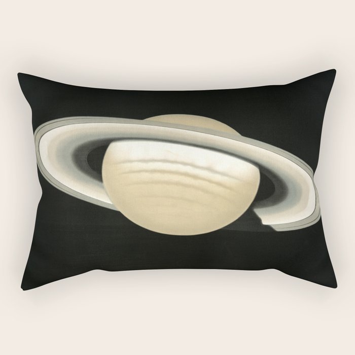 Saturn by Étienne Léopold Trouvelot (1874) Rectangular Pillow Gallery Image 1