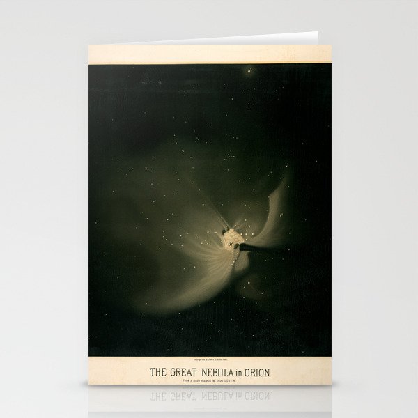 The great nebula in Orion by  Étienne Léopold Trouvelot (1875-1876) Stationery Card Gallery Image 1
