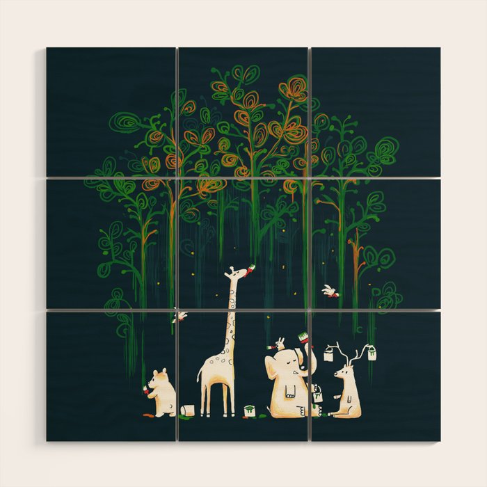 Re-paint the Forest Wood Wall Art Gallery Image 1