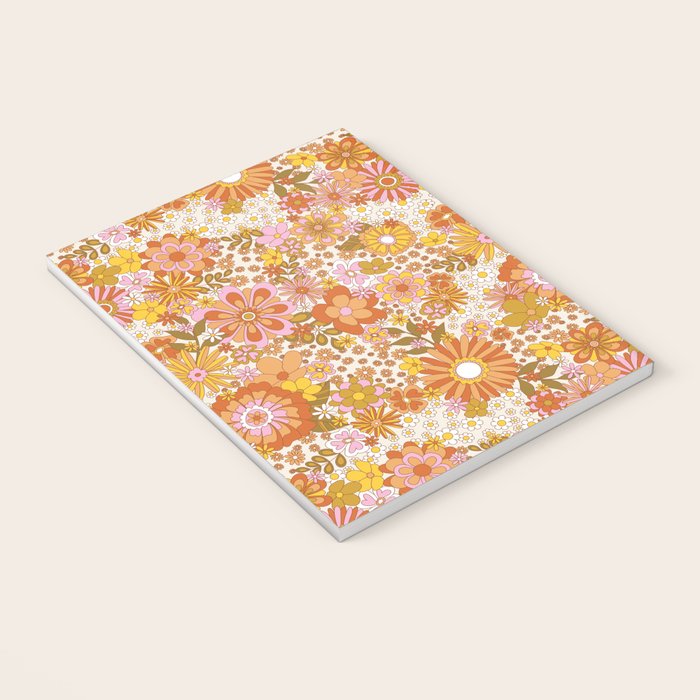 70s Floral Pattern Notebook Gallery Image 3