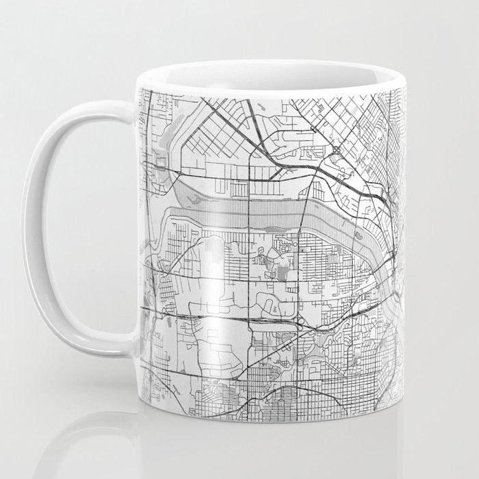 Dallas Map Line Coffee Mug Gallery Image 3