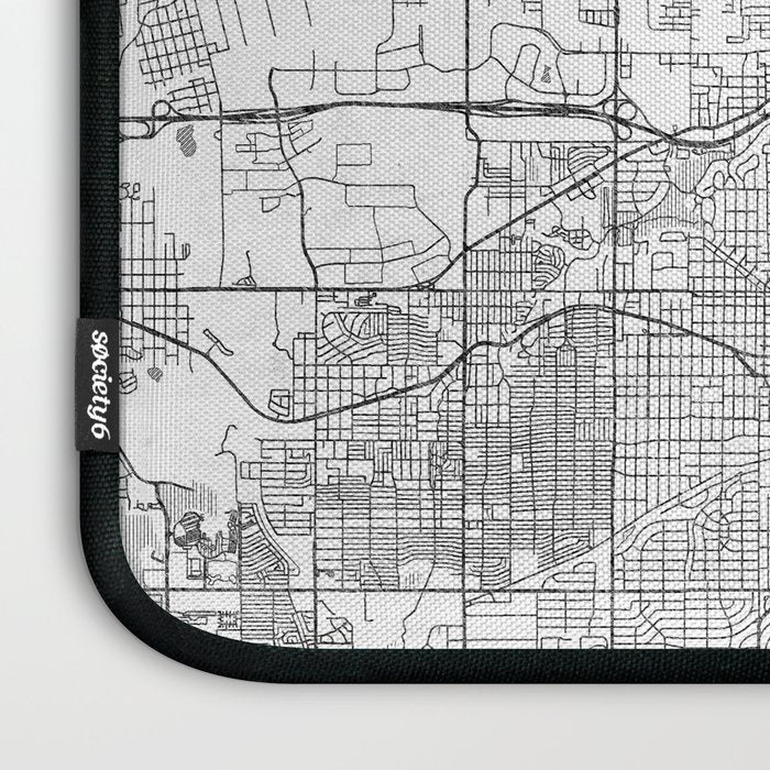 Dallas Map Line Laptop Sleeve Gallery Image 3