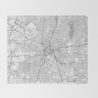 Dallas Map Line Throw Blanket Gallery Image 2