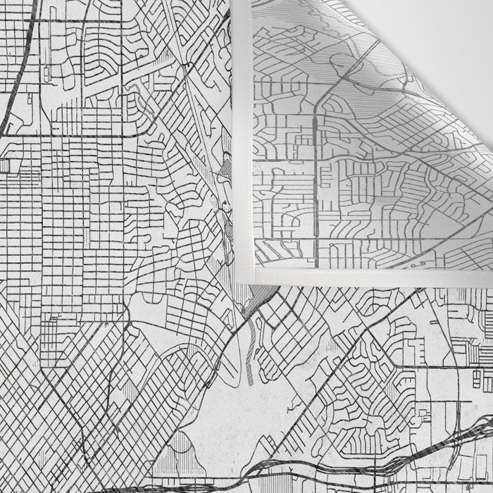 Dallas Map Line Wall Tapestry Gallery Image 3
