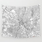Dallas Map Line Wall Tapestry Gallery Image 4