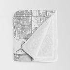 Dallas Map Line Throw Blanket Gallery Image 3