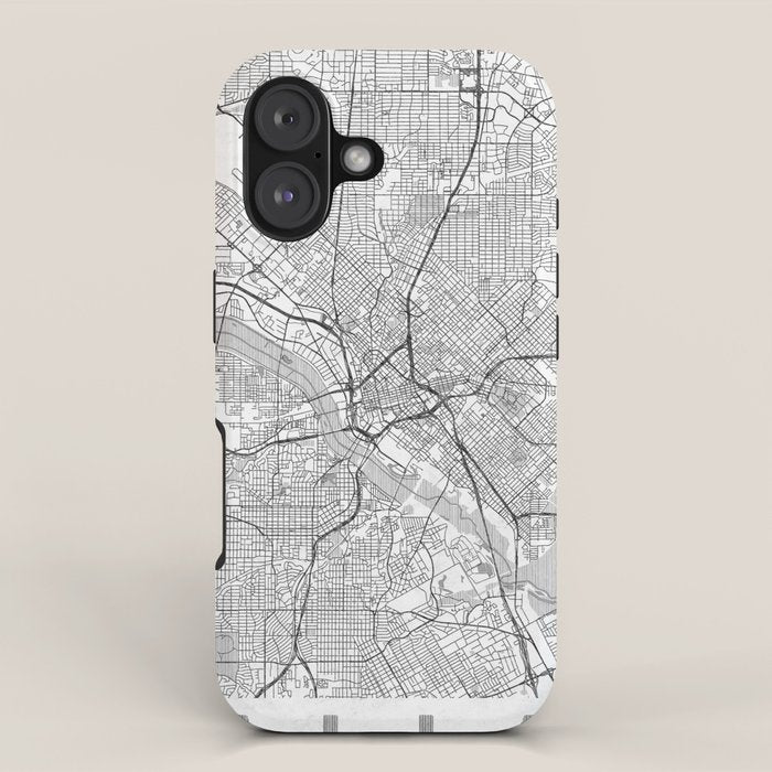 Dallas Map Line iPhone Case Gallery Image 1