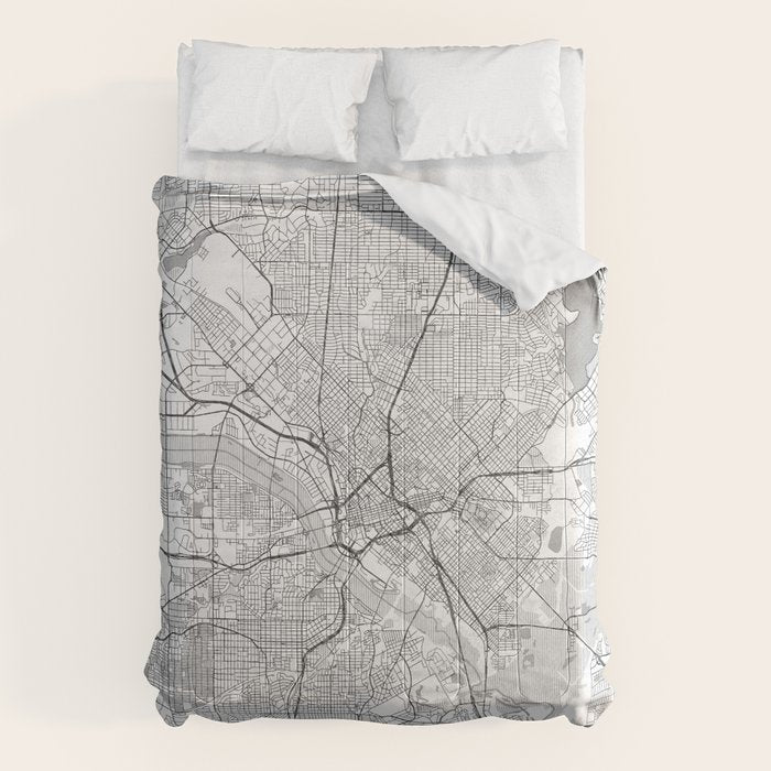 Dallas Map Line Comforter Gallery Image 6