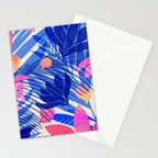 Breezy Tropics Blue Floral Design Stationery Card Gallery Image 2