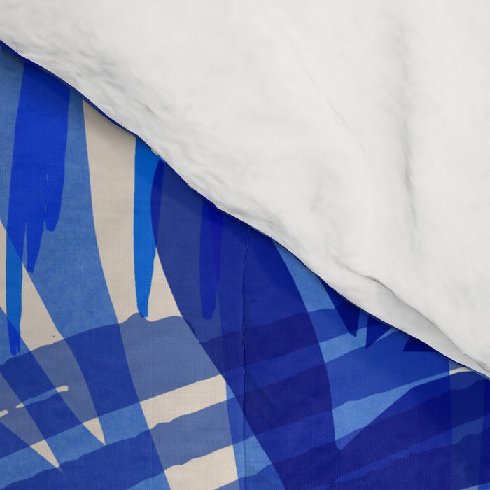 Breezy Tropics Blue Floral Design Comforter Gallery Image 4