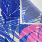 Breezy Tropics Blue Floral Design Wall Tapestry Gallery Image 3