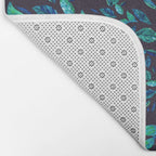 Blue Leaves Mandala Bath Mat Gallery Image 2