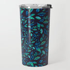 Blue Leaves Mandala Travel Mug Gallery Image 2