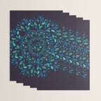 Blue Leaves Mandala Wrapping Paper Gallery Image 3