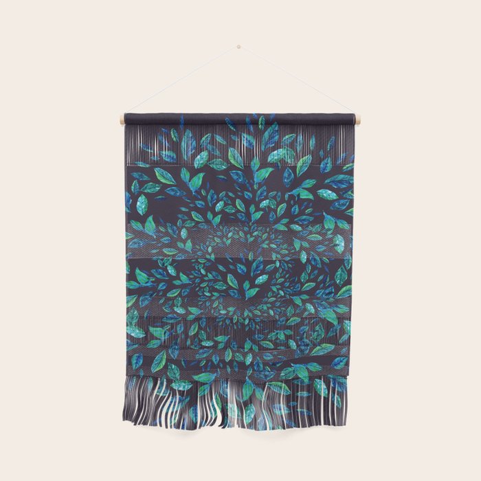 Blue Leaves Mandala Wall Hanging Gallery Image 1