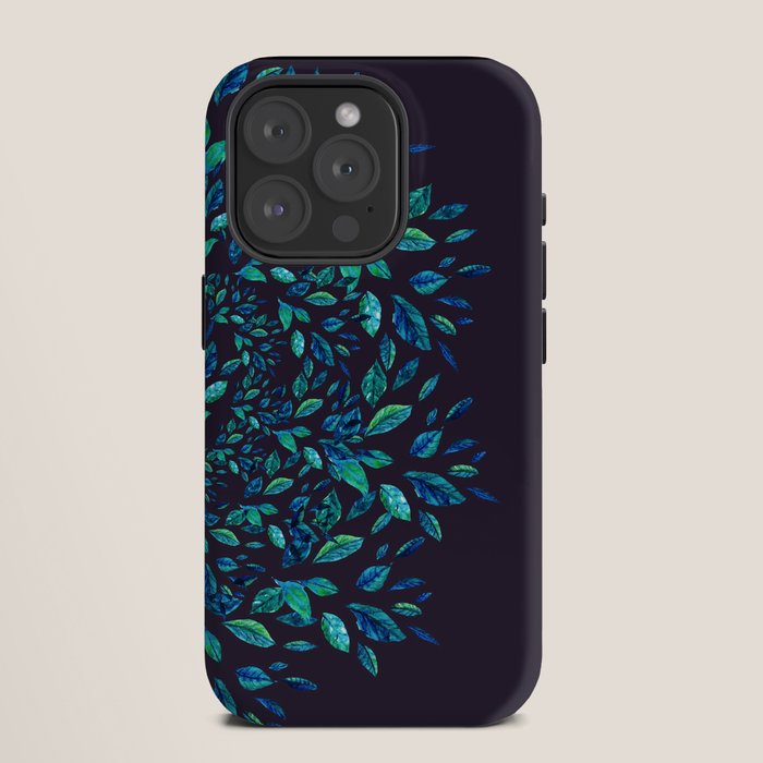 Blue Leaves Mandala iPhone Case Gallery Image 11