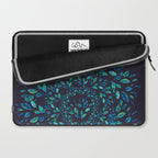 Blue Leaves Mandala Laptop Sleeve Gallery Image 2
