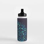Blue Leaves Mandala Water Bottle Gallery Image 2