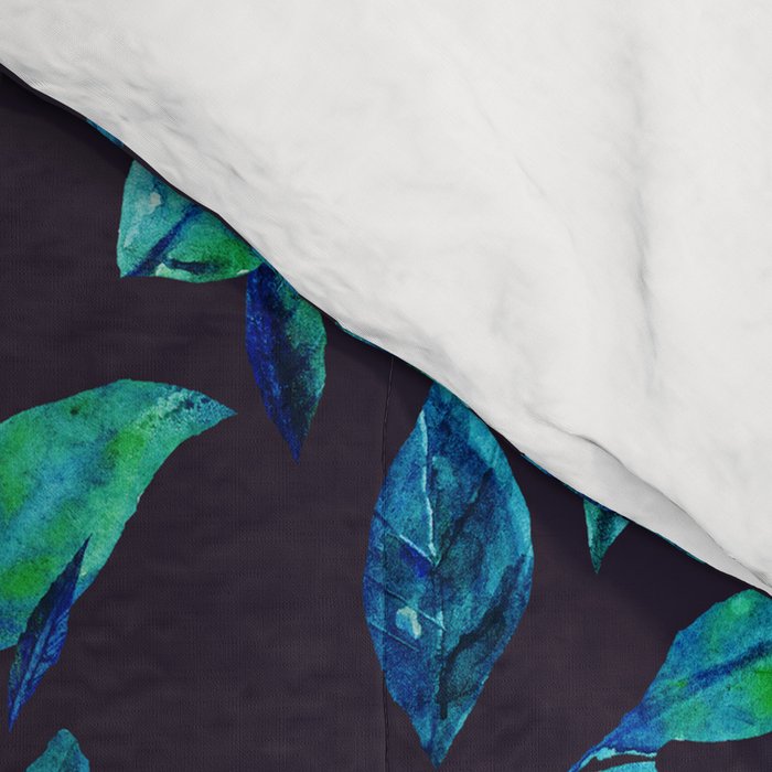 Blue Leaves Mandala Comforter Gallery Image 4