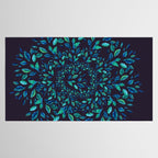 Blue Leaves Mandala Tablecloth Gallery Image 2