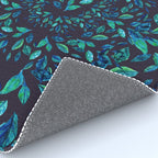 Blue Leaves Mandala Rug Gallery Image 4