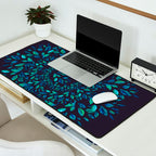 Blue Leaves Mandala Desk Mat Gallery Image 2