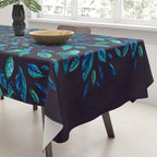 Blue Leaves Mandala Tablecloth Gallery Image 3
