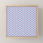Y2K Cherries - Blue Pattern Miniature Mini Art Print Gallery Image 1