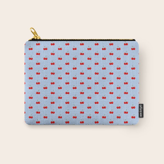 Y2K Cherries - Blue Pattern Miniature Carry All Pouch Gallery Image 1