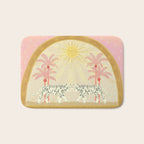 Pink Palm Tree Tigers Bath Mat Gallery Image 1