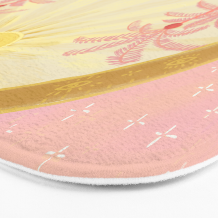 Pink Palm Tree Tigers Bath Mat Gallery Image 3