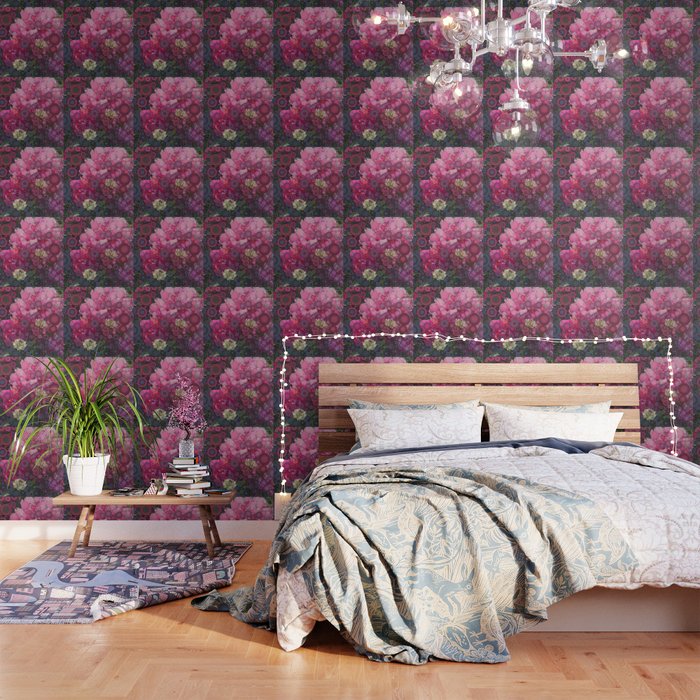 Pink Flowers at Twilight Abstract Wallpaper Gallery Image 3