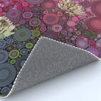 Pink Flowers at Twilight Abstract Rug Gallery Image 4