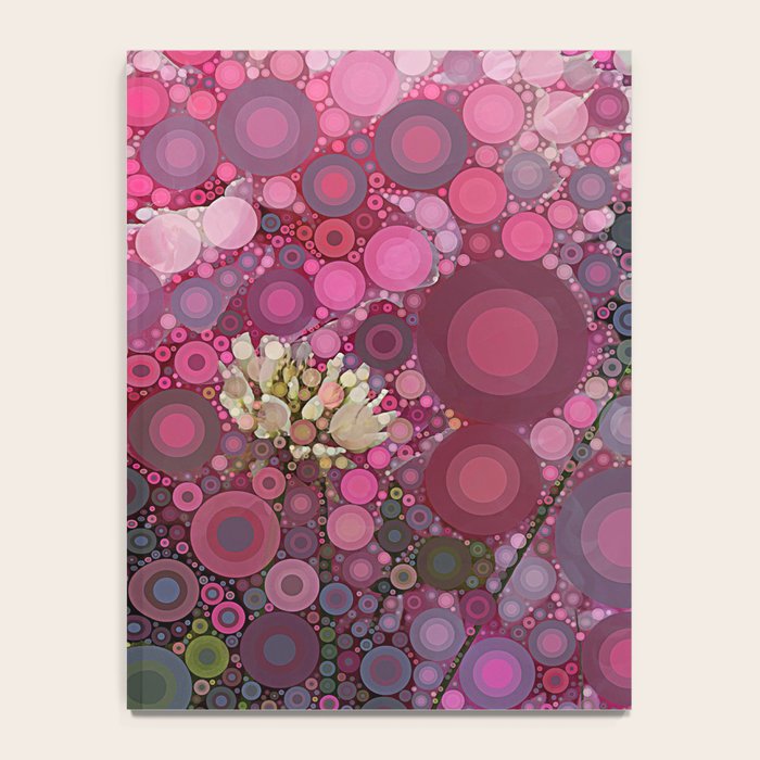 Pink Flowers at Twilight Abstract Notebook Gallery Image 4