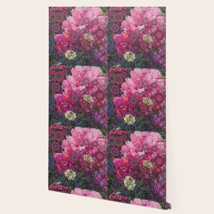 Pink Flowers at Twilight Abstract Wallpaper Gallery Image 2