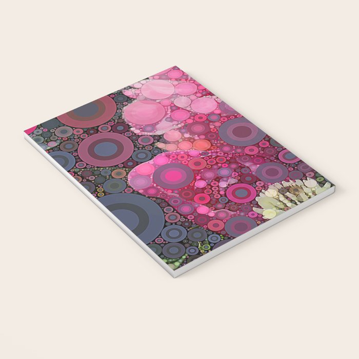 Pink Flowers at Twilight Abstract Notebook Gallery Image 3