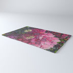 Pink Flowers at Twilight Abstract Rug Gallery Image 3