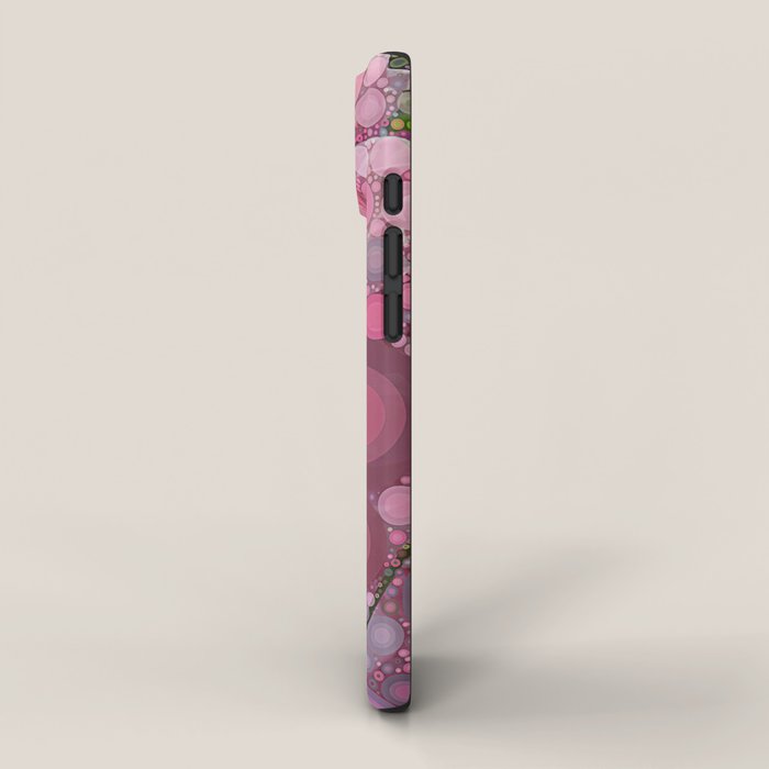 Pink Flowers at Twilight Abstract iPhone Case Gallery Image 2