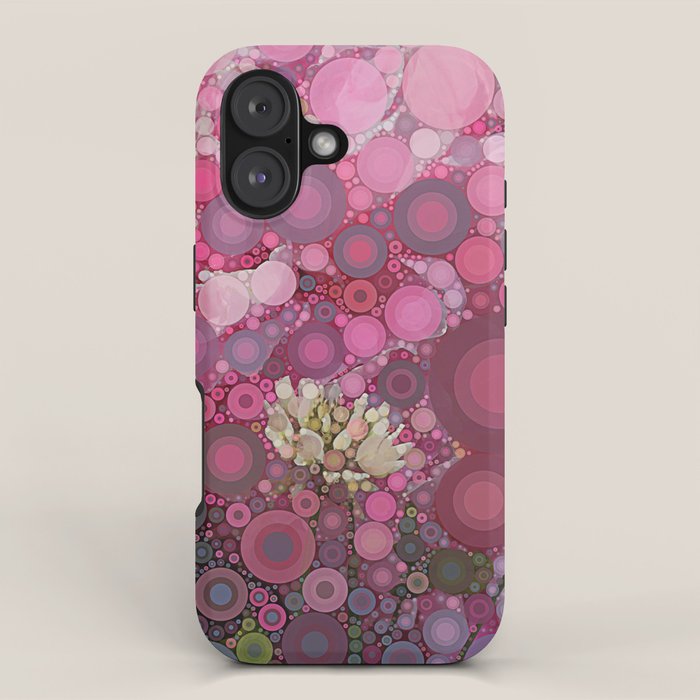 Pink Flowers at Twilight Abstract iPhone Case Gallery Image 1