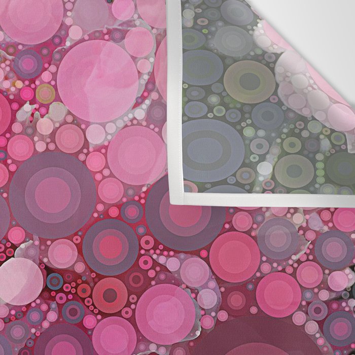 Pink Flowers at Twilight Abstract Wall Tapestry Gallery Image 3