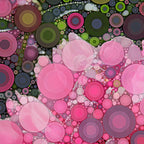 Pink Flowers at Twilight Abstract Coffee Mug Gallery Image 2