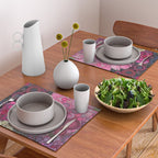 Pink Flowers at Twilight Abstract Placemat Gallery Image 2