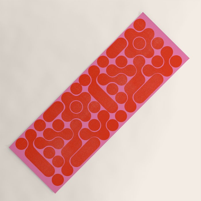 Abstract mid-century shapes no 6 Yoga Mat Gallery Image 1