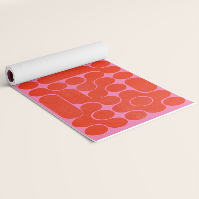 Abstract mid-century shapes no 6 Yoga Mat Gallery Image 2